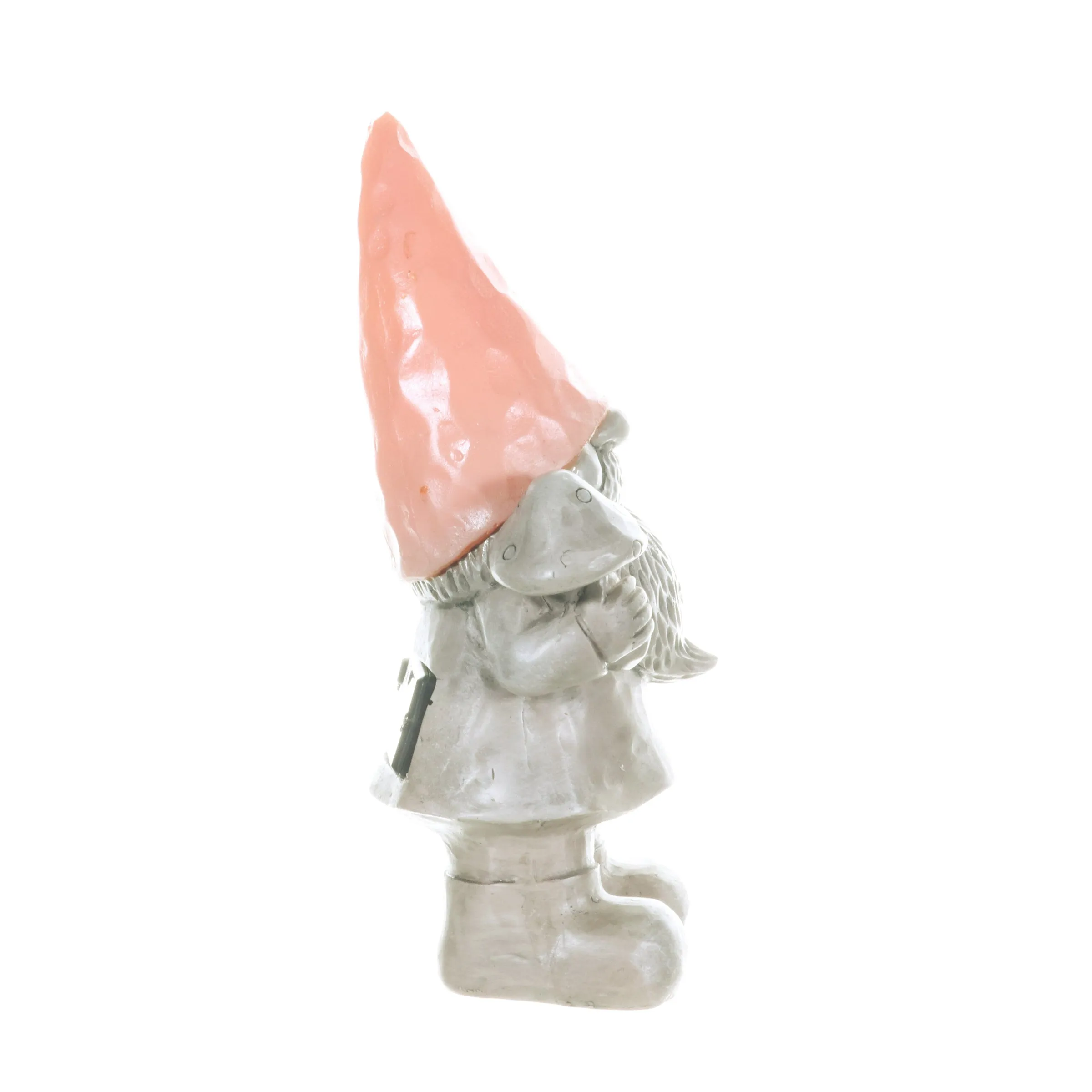 Solar Peach Happy Hat Gnome Statue, 11 Inch