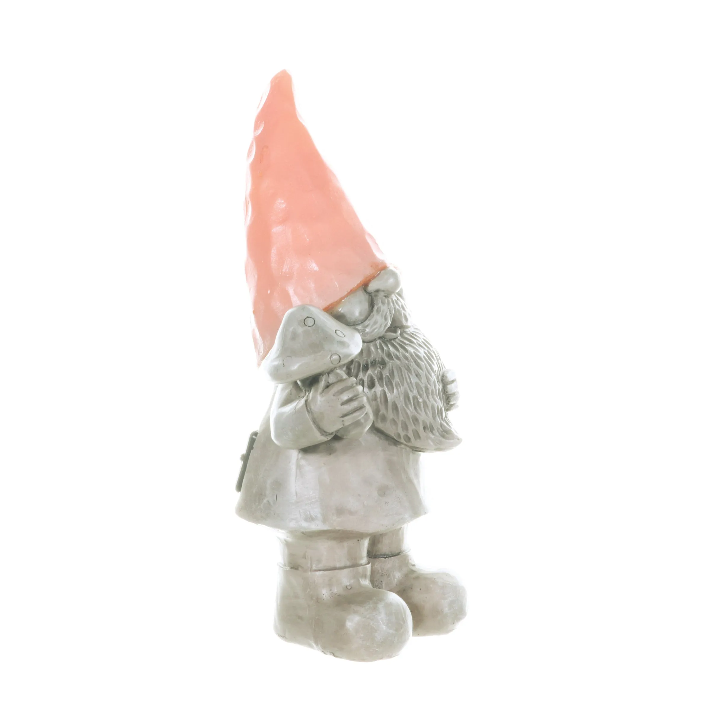 Solar Peach Happy Hat Gnome Statue, 11 Inch