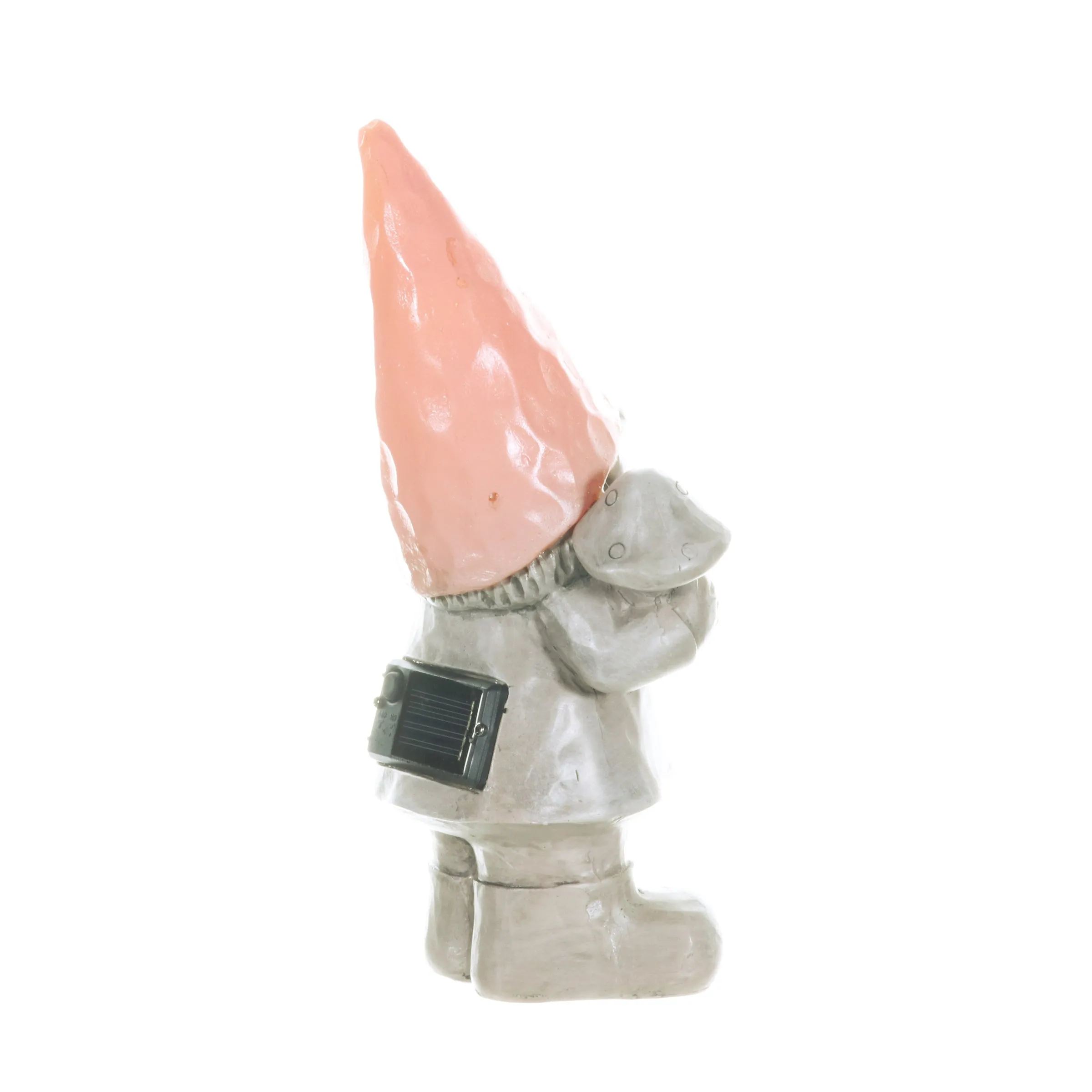 Solar Peach Happy Hat Gnome Statue, 11 Inch