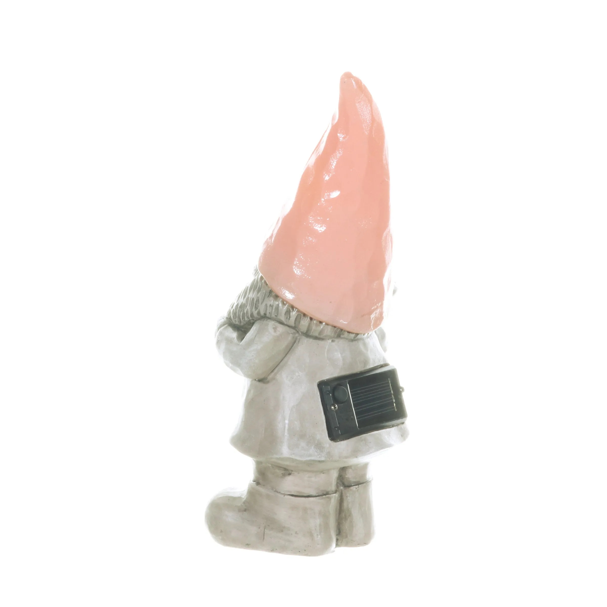 Solar Peach Happy Hat Gnome Statue, 11 Inch