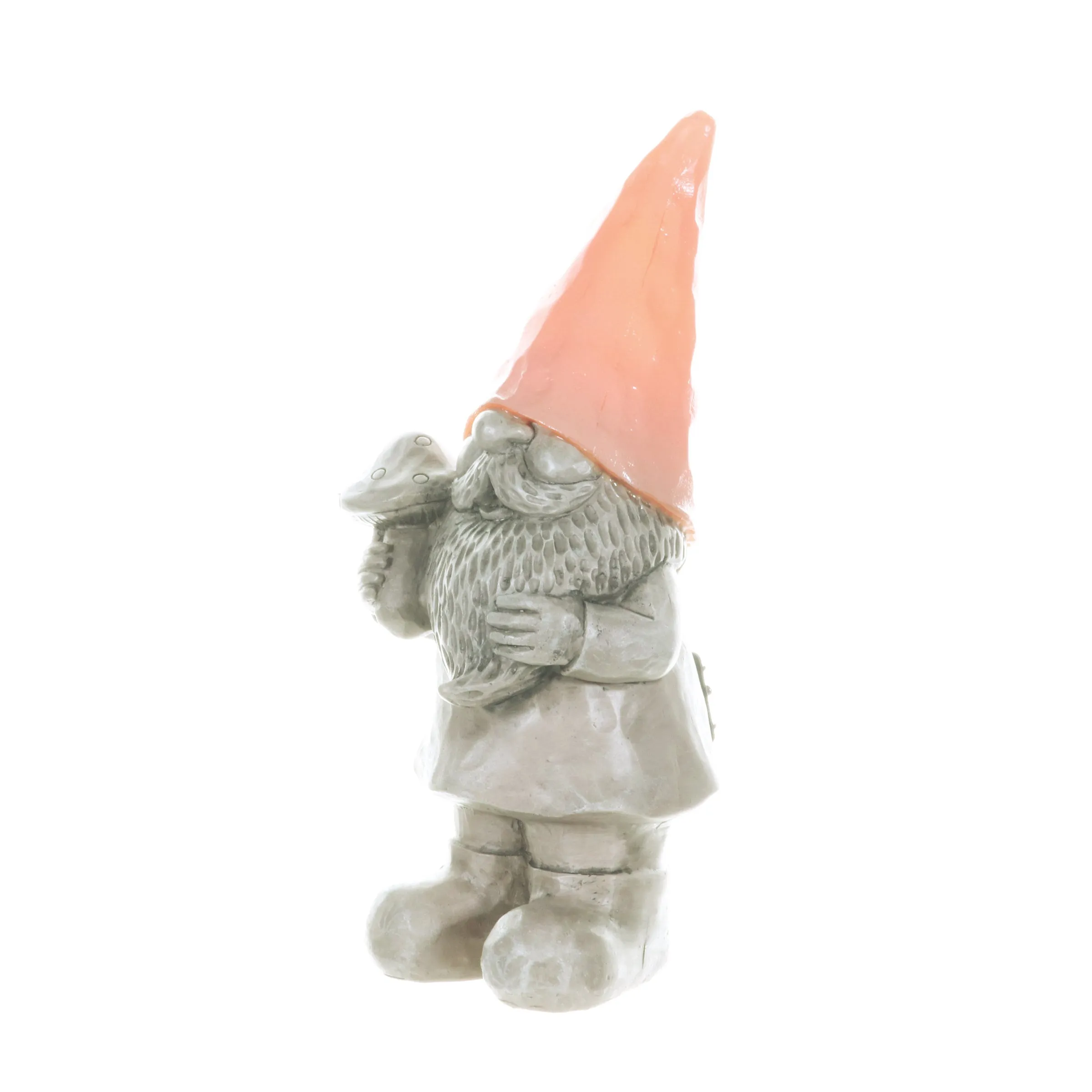 Solar Peach Happy Hat Gnome Statue, 11 Inch