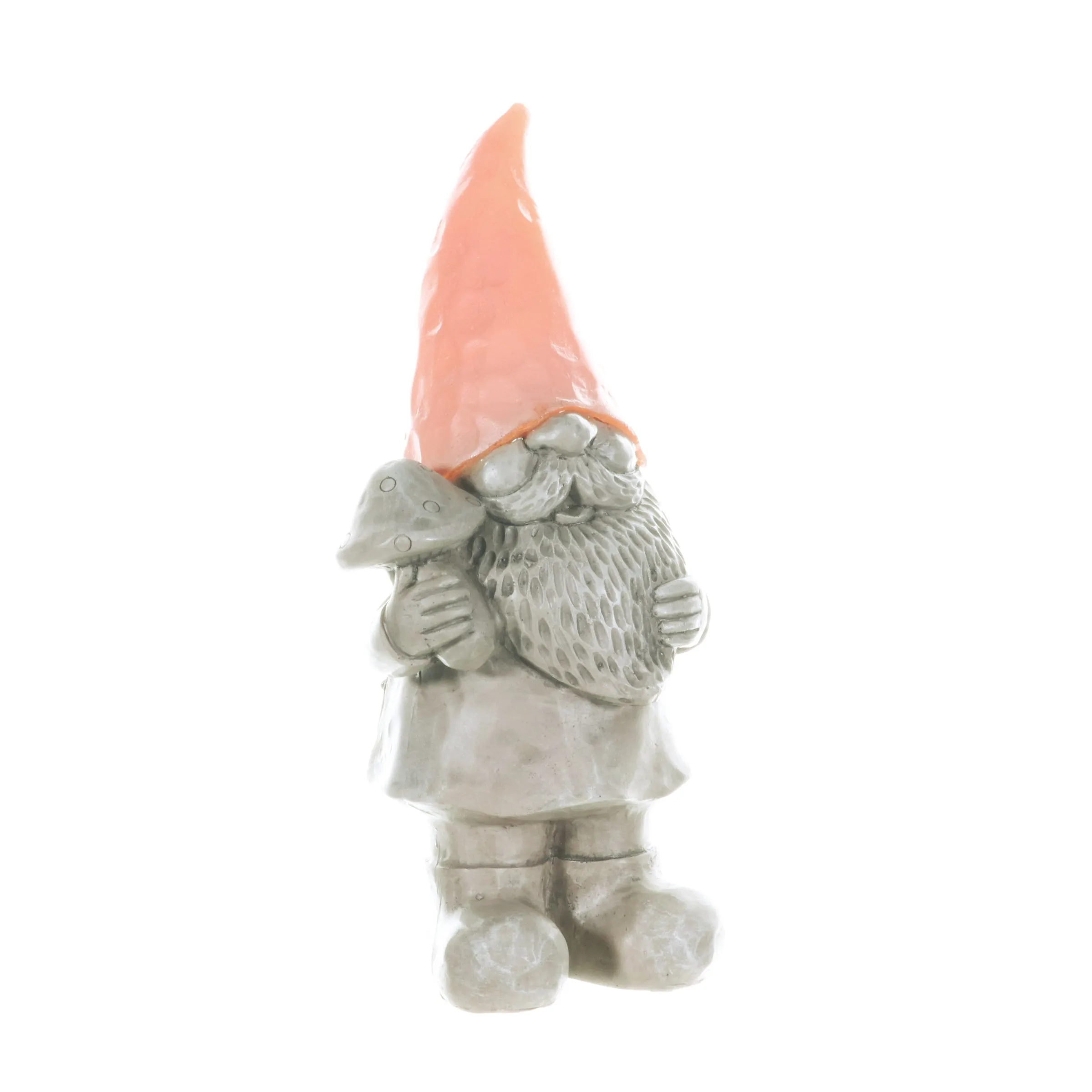 Solar Peach Happy Hat Gnome Statue, 11 Inch
