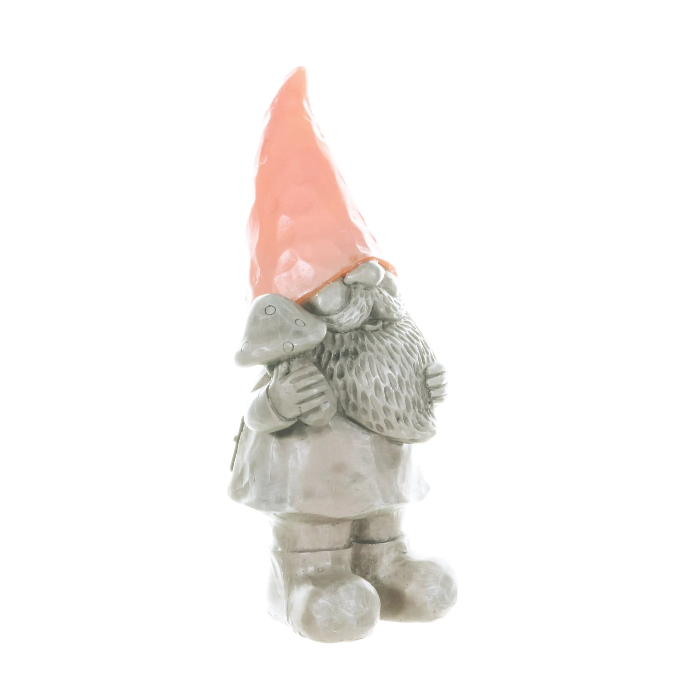 Solar Peach Happy Hat Gnome Statue, 11 Inch