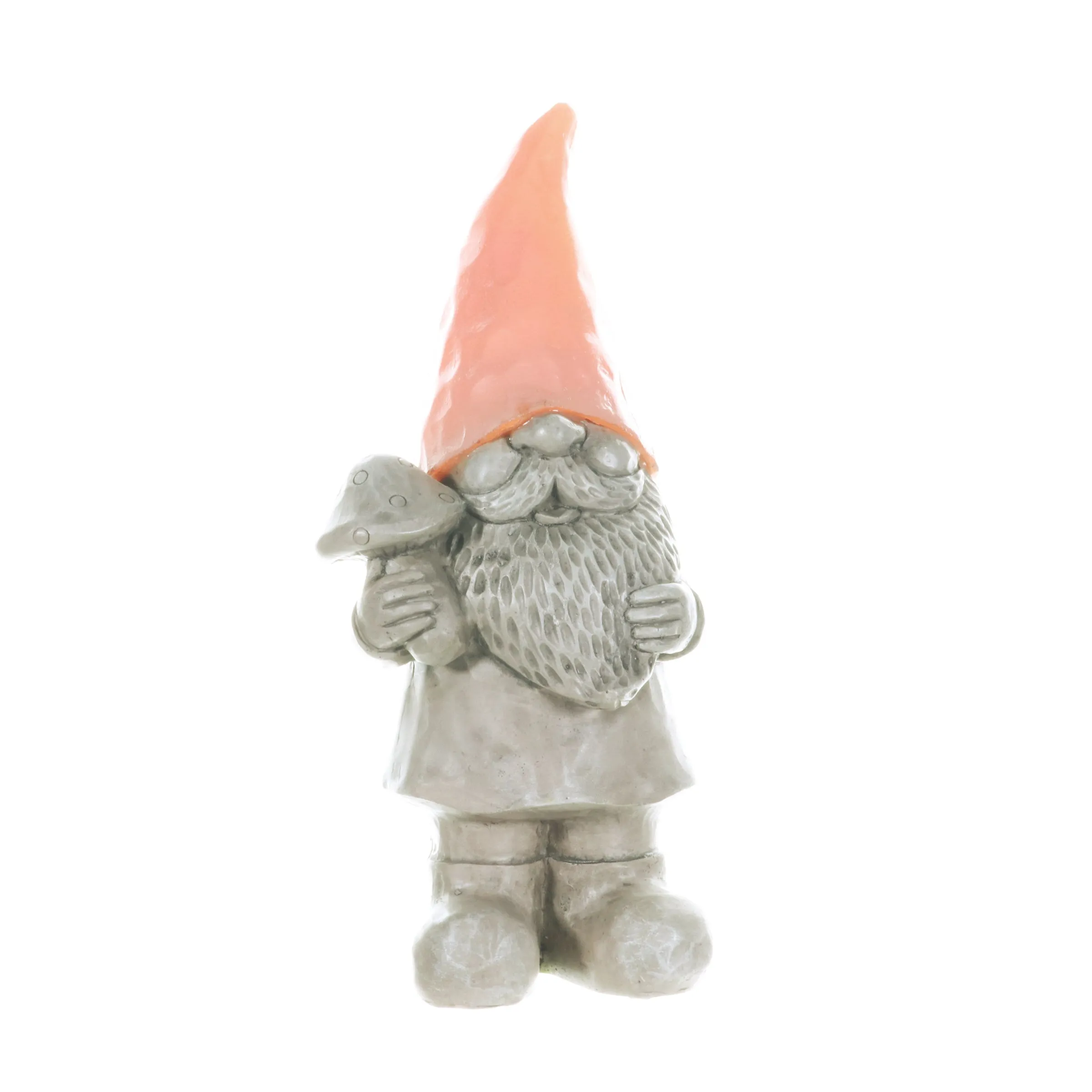 Solar Peach Happy Hat Gnome Statue, 11 Inch