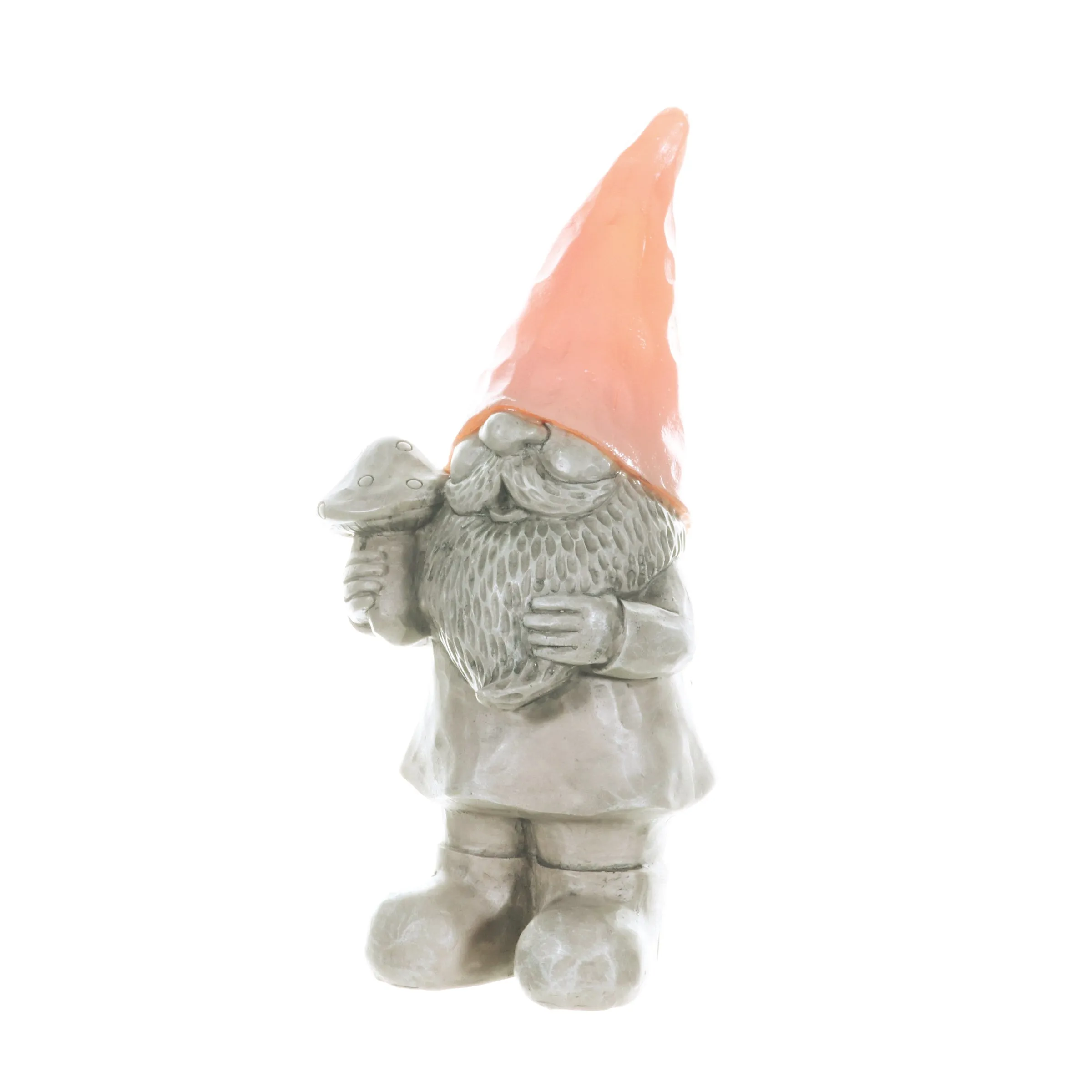 Solar Peach Happy Hat Gnome Statue, 11 Inch