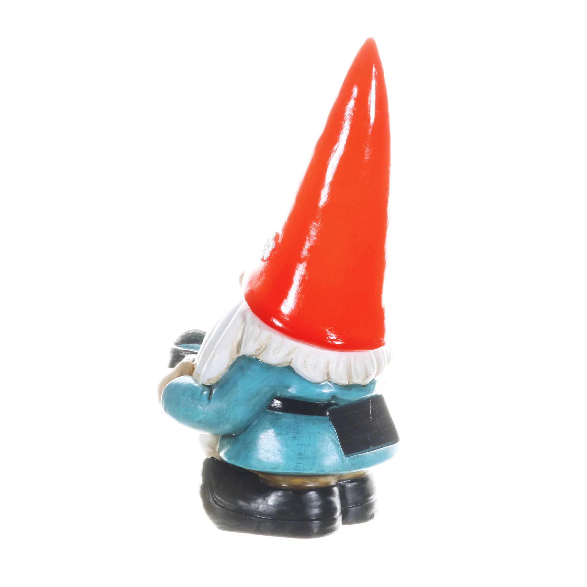 Solar Red Hat Garden Gnome with Watering Can Statuary, 6.5 by 12.5 Inch