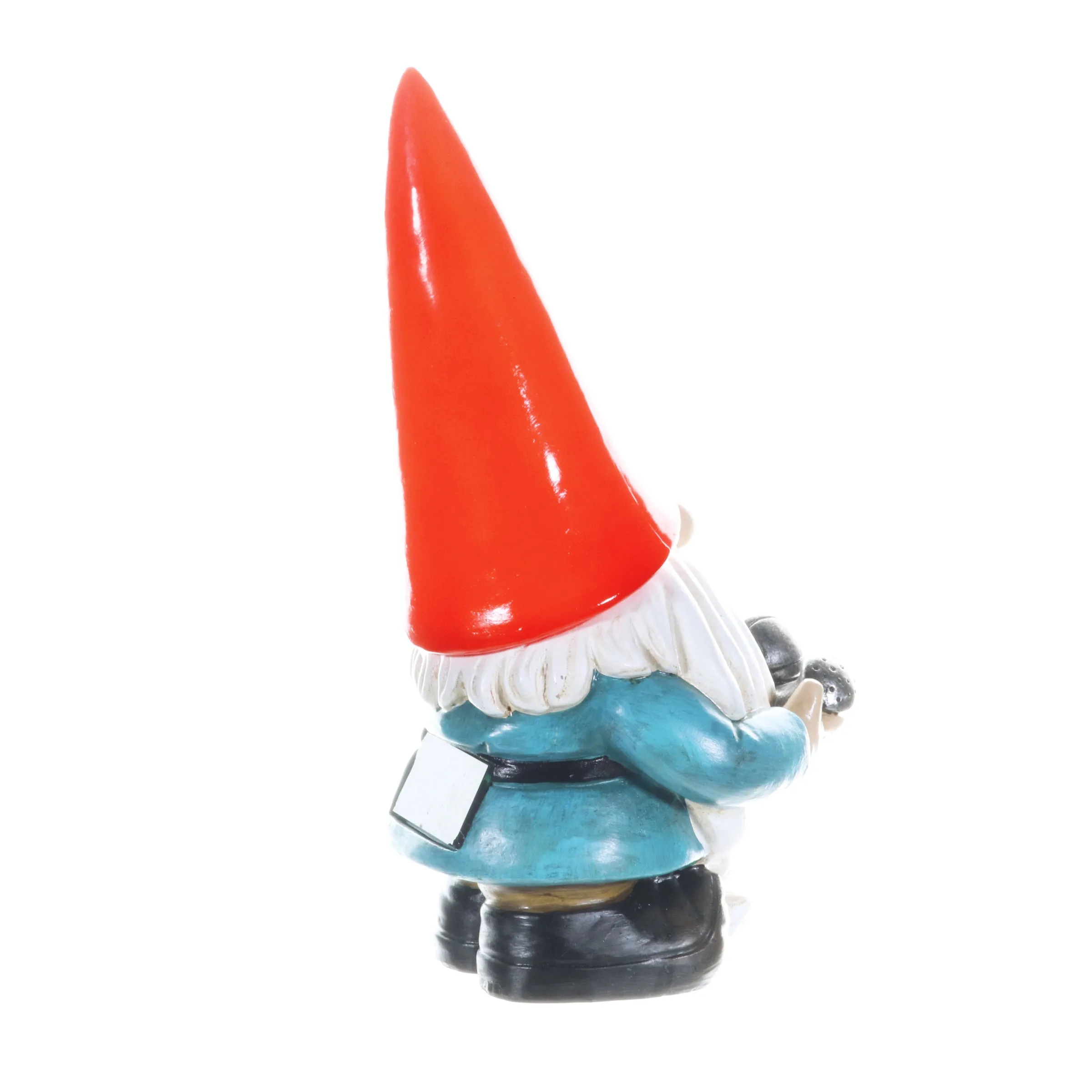 Solar Red Hat Garden Gnome with Watering Can Statuary, 6.5 by 12.5 Inch