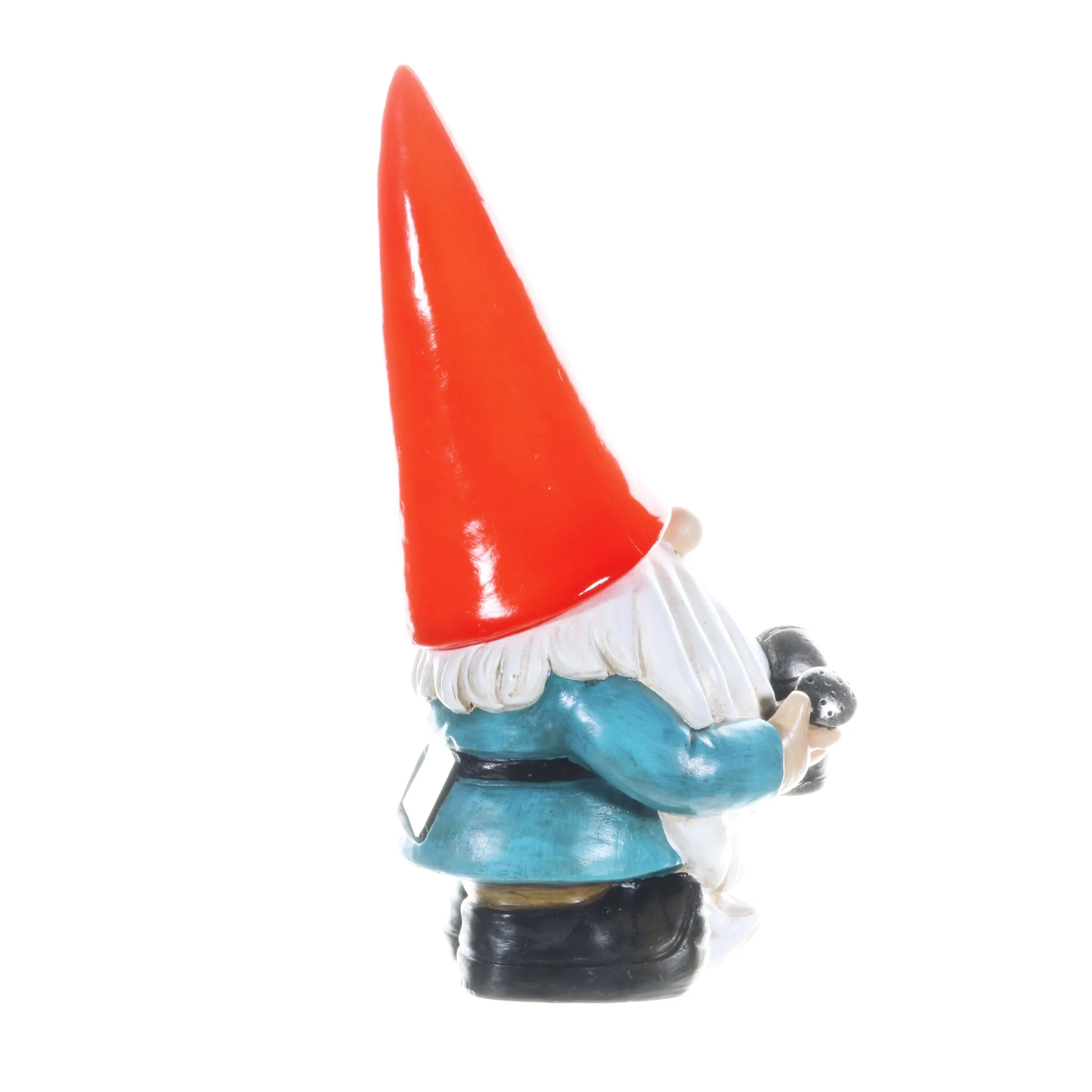 Solar Red Hat Garden Gnome with Watering Can Statuary, 6.5 by 12.5 Inch