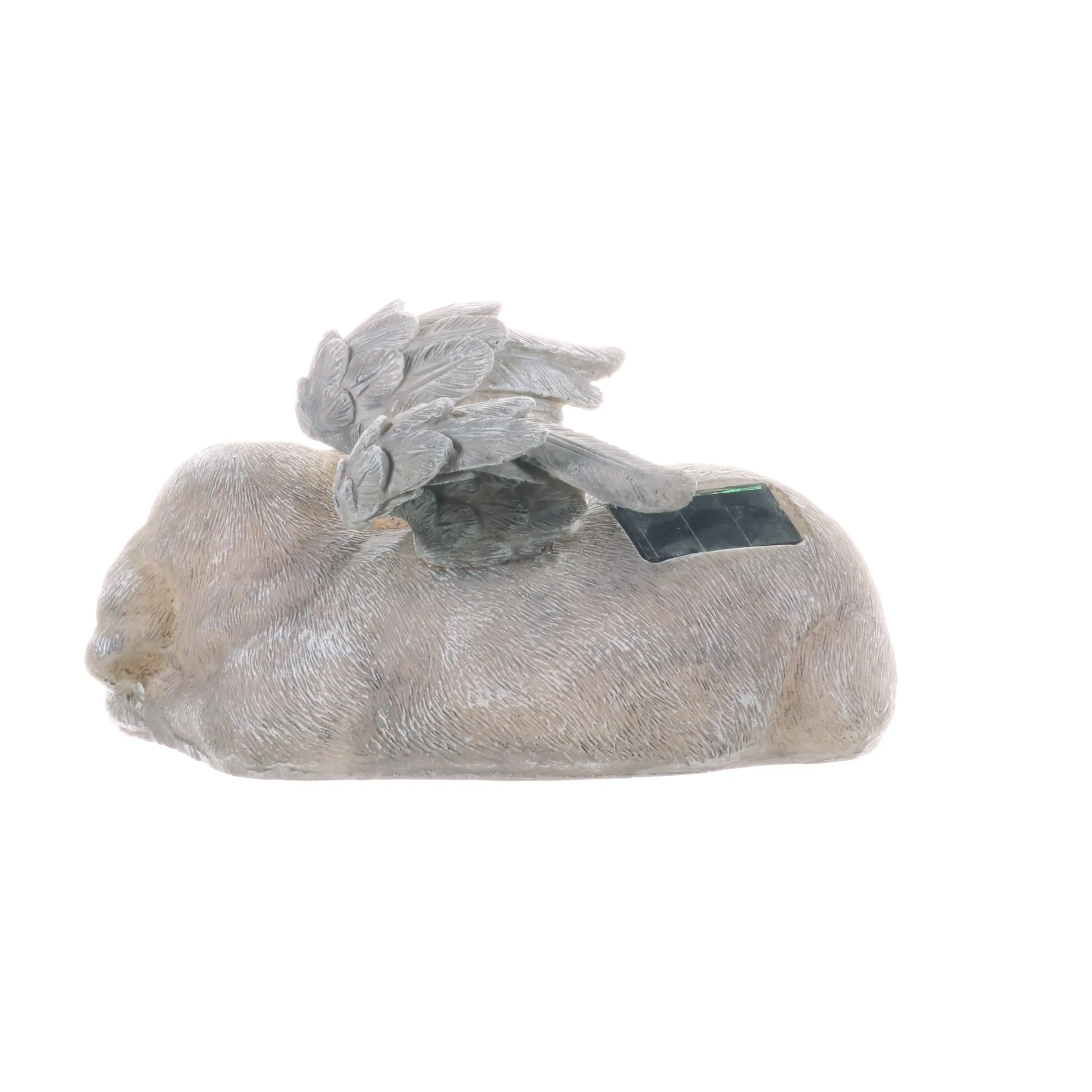 Solar Sleeping Dog Angel Memorial Statue, 12 by 6.5 Inches