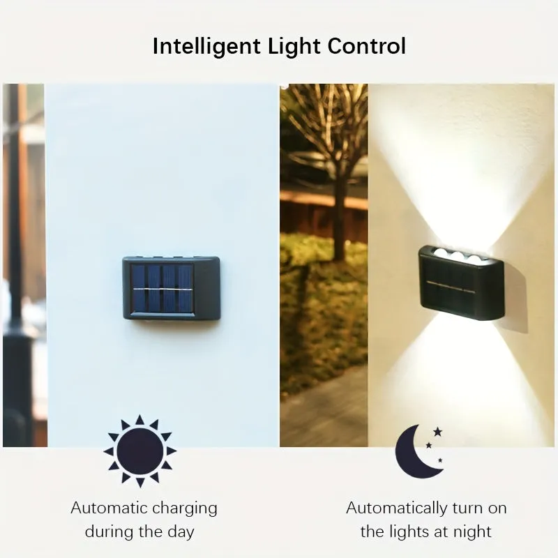 Solar Waterproof Outdoor Wall Lights Illuminate Your Garden Brightly