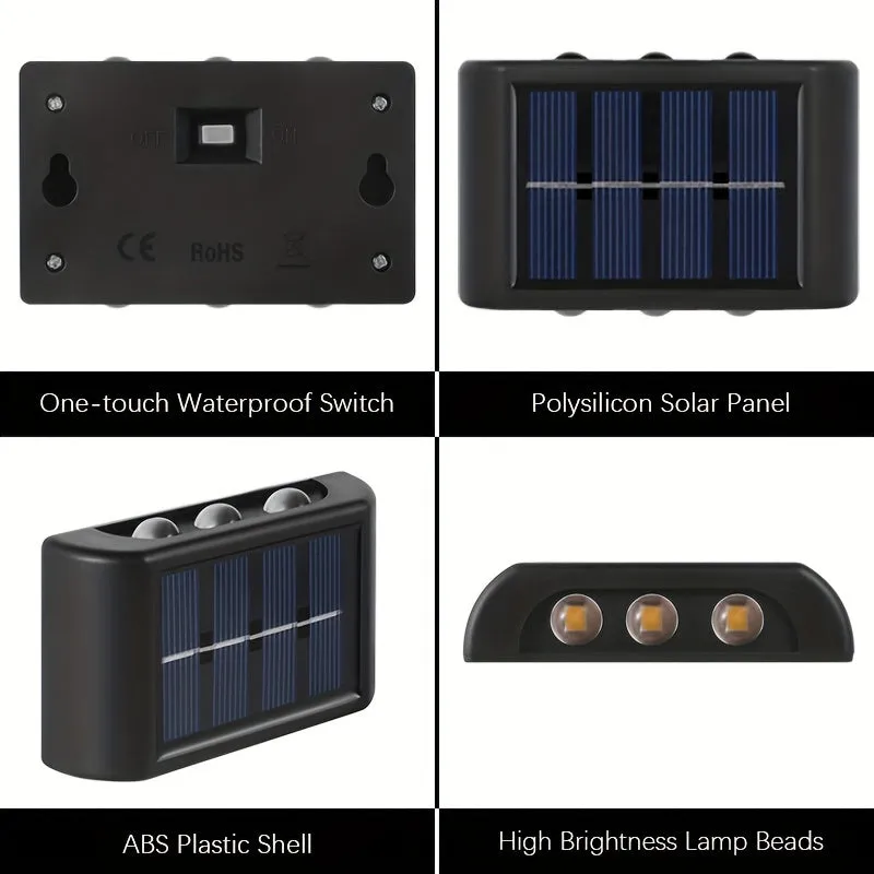 Solar Waterproof Outdoor Wall Lights Illuminate Your Garden Brightly