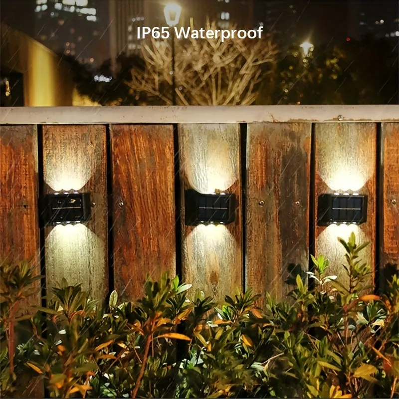 Solar Waterproof Outdoor Wall Lights Illuminate Your Garden Brightly
