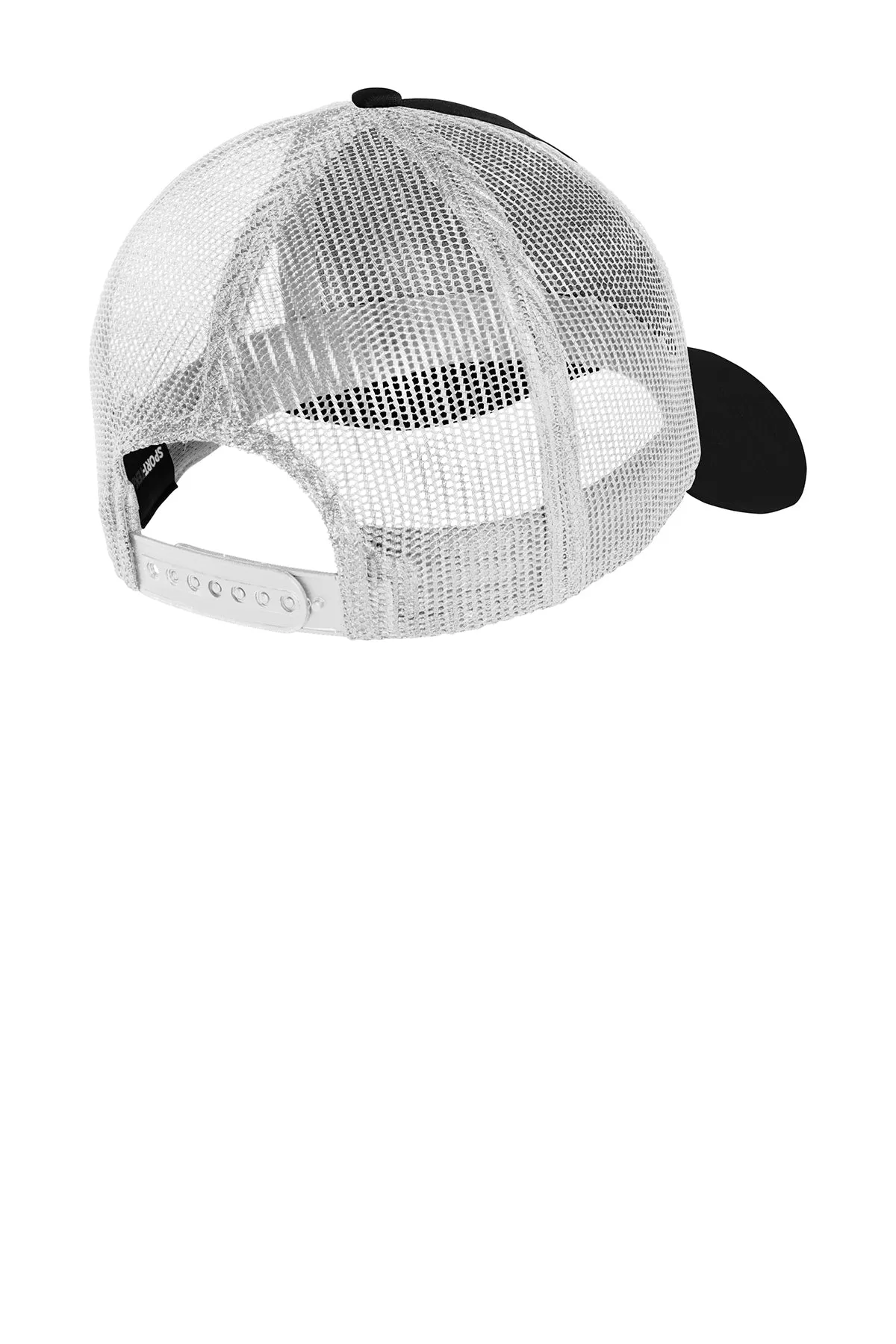 Sport-Tek PosiCharge Competitor Customized Mesh Back Caps, Black/ White