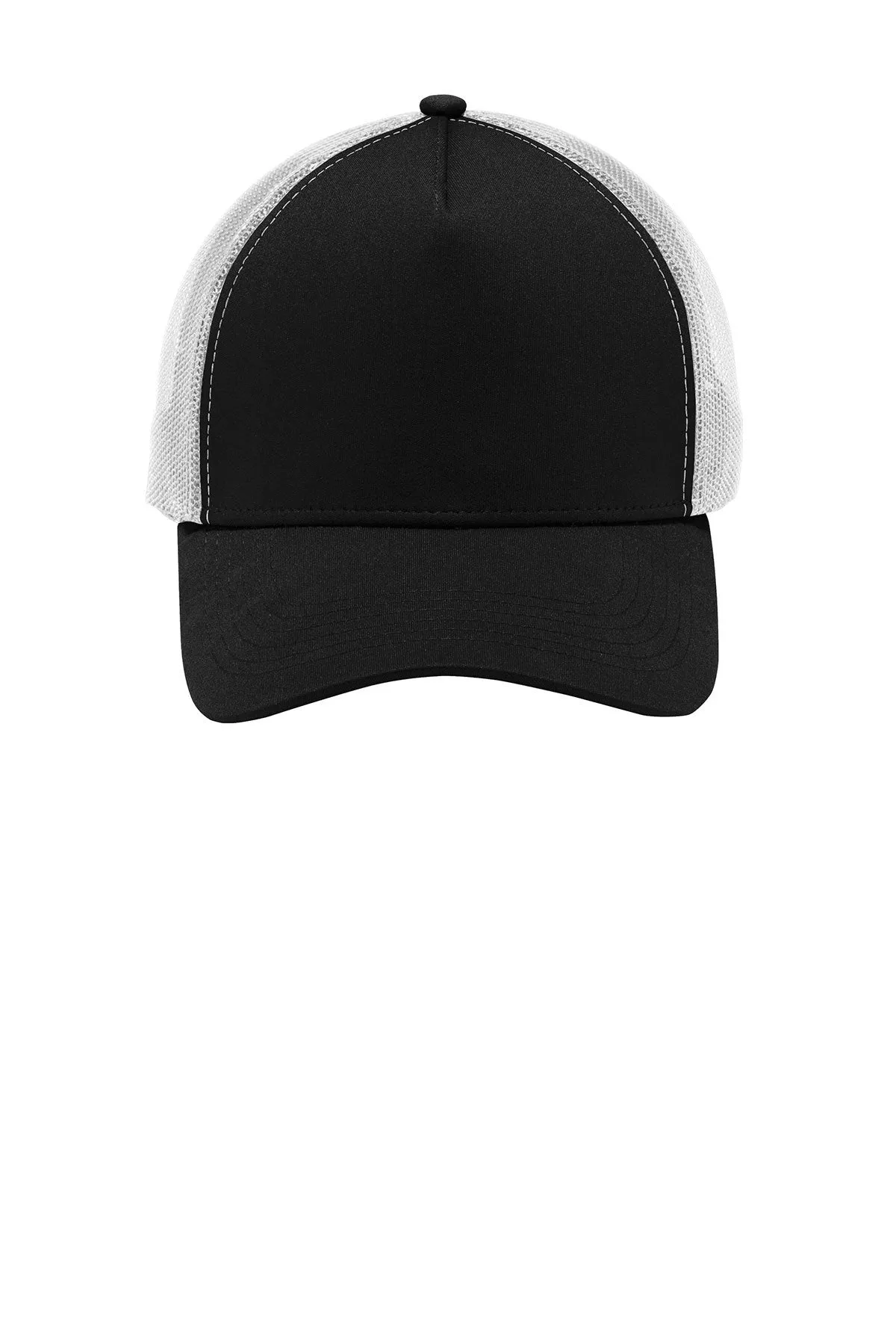 Sport-Tek PosiCharge Competitor Customized Mesh Back Caps, Black/ White