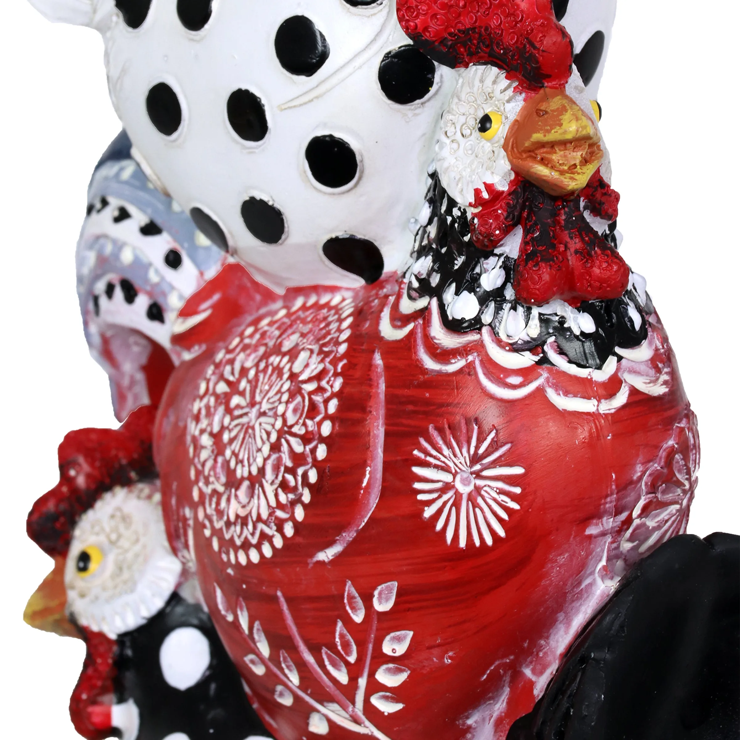Stacked Farmhouse Chickens Garden Statue, 12 Inch