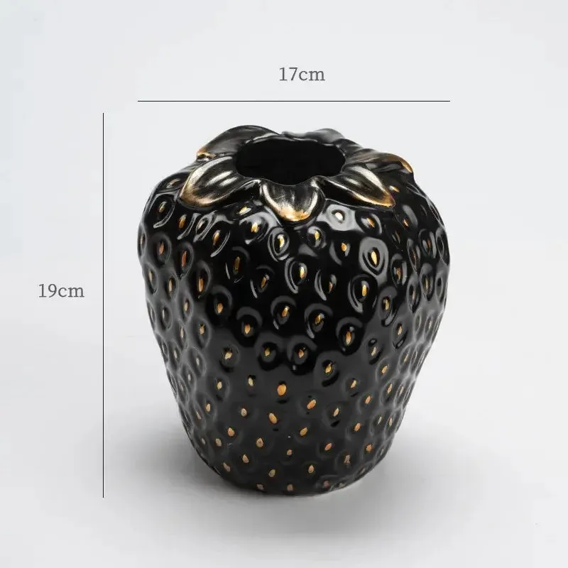 Strawberry Ceramic Vase – Playful & Stylish Home Decor