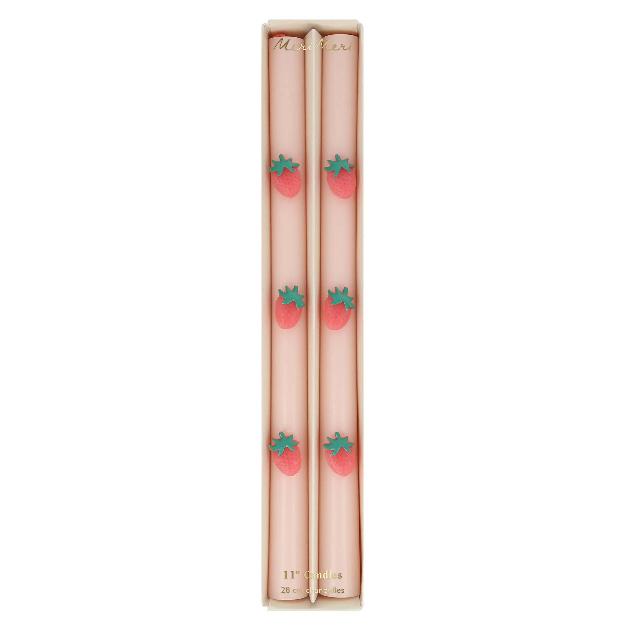 Strawberry Table Candles (x 2)