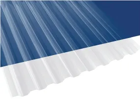 Suntuf 101698 Corrugated Panel, 10 ft L, 26 in W, Greca 76 Profile, 0.032 in Thick Material, Polycarbonate, Clear :EA: QUANTITY: 10