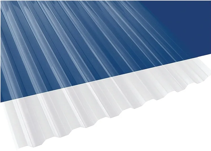 Suntuf 101698 Corrugated Panel, 10 ft L, 26 in W, Greca 76 Profile, 0.032 in Thick Material, Polycarbonate, Clear :EA: QUANTITY: 10