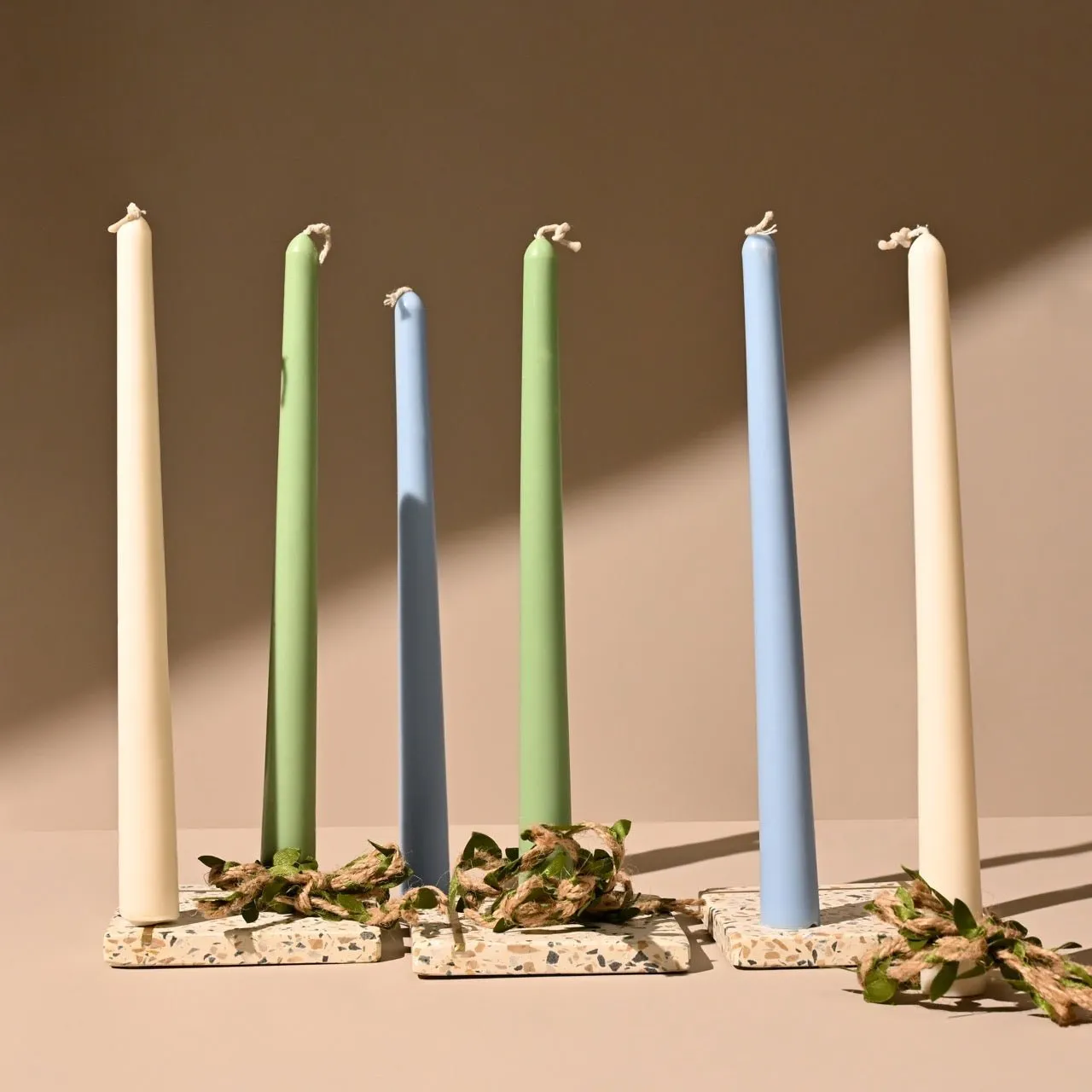 Tall Taper- Unscented Soy Wax  Candle | Assorted Colors
