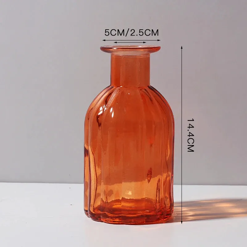 Transparent Glass Vase Desktop Flower Holder Decoration
