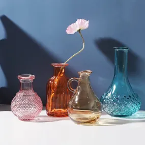 Transparent Glass Vase Desktop Flower Holder Decoration