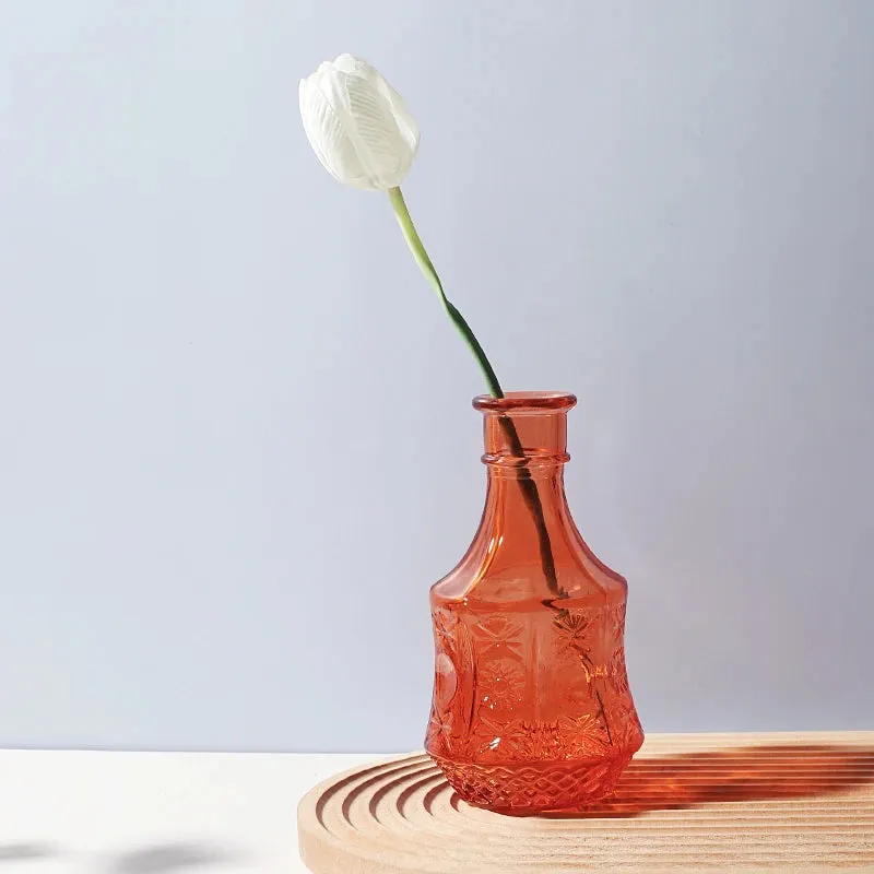 Transparent Glass Vase Desktop Flower Holder Decoration