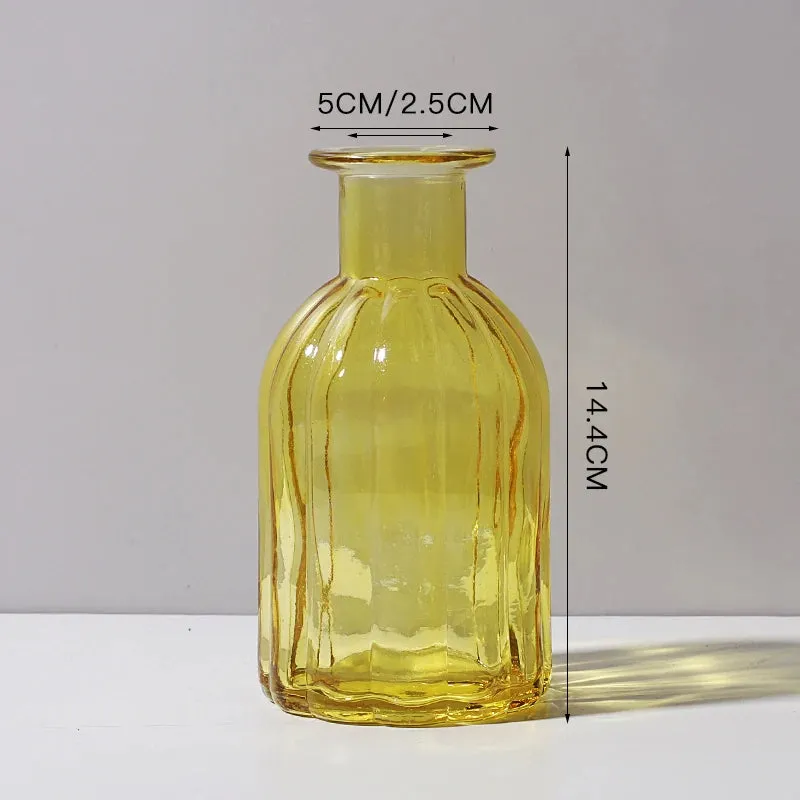 Transparent Glass Vase Desktop Flower Holder Decoration