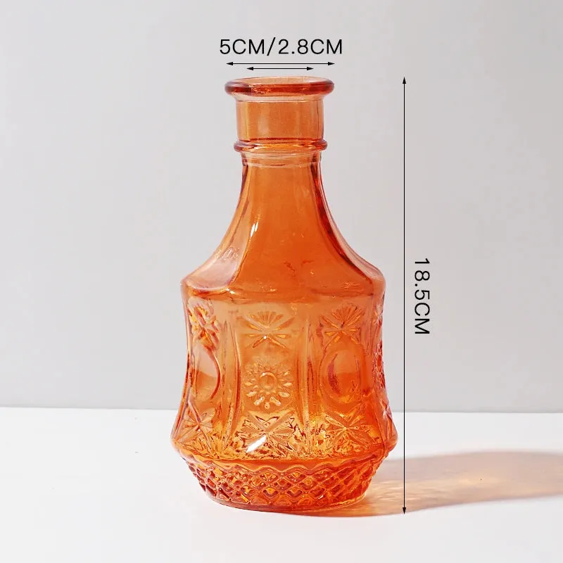 Transparent Glass Vase Desktop Flower Holder Decoration