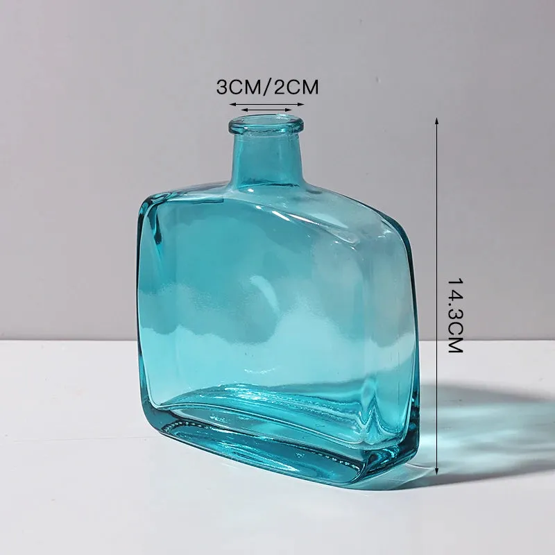 Transparent Glass Vase Desktop Flower Holder Decoration