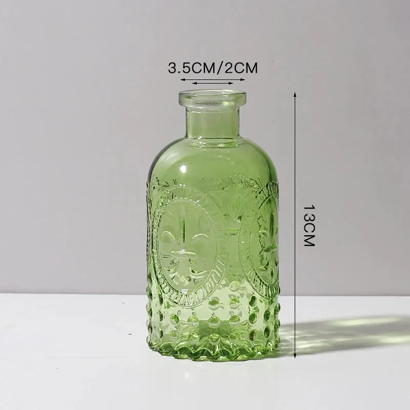 Transparent Glass Vase Desktop Flower Holder Decoration