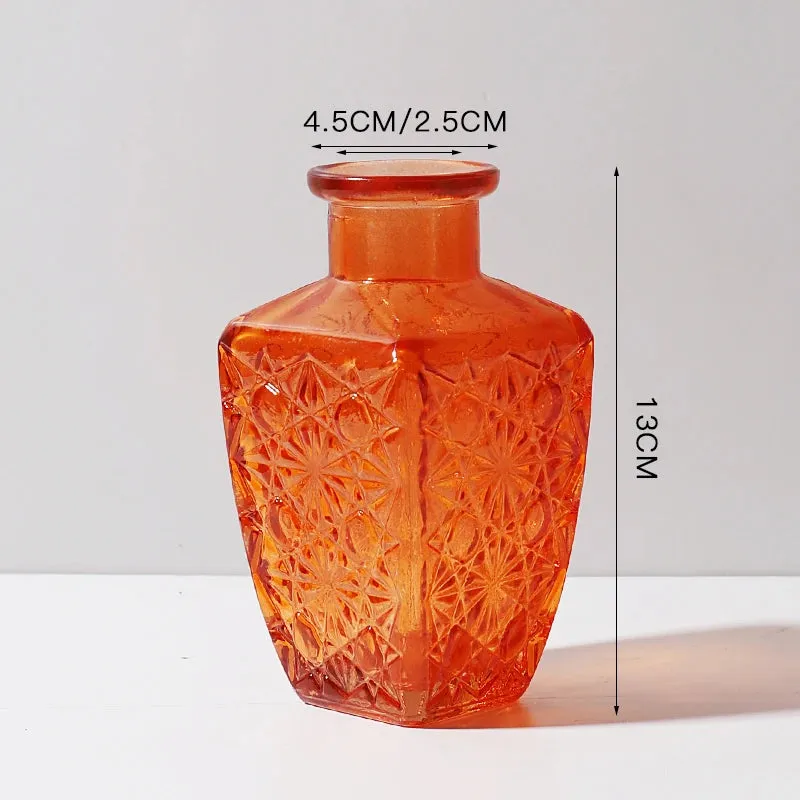 Transparent Glass Vase Desktop Flower Holder Decoration