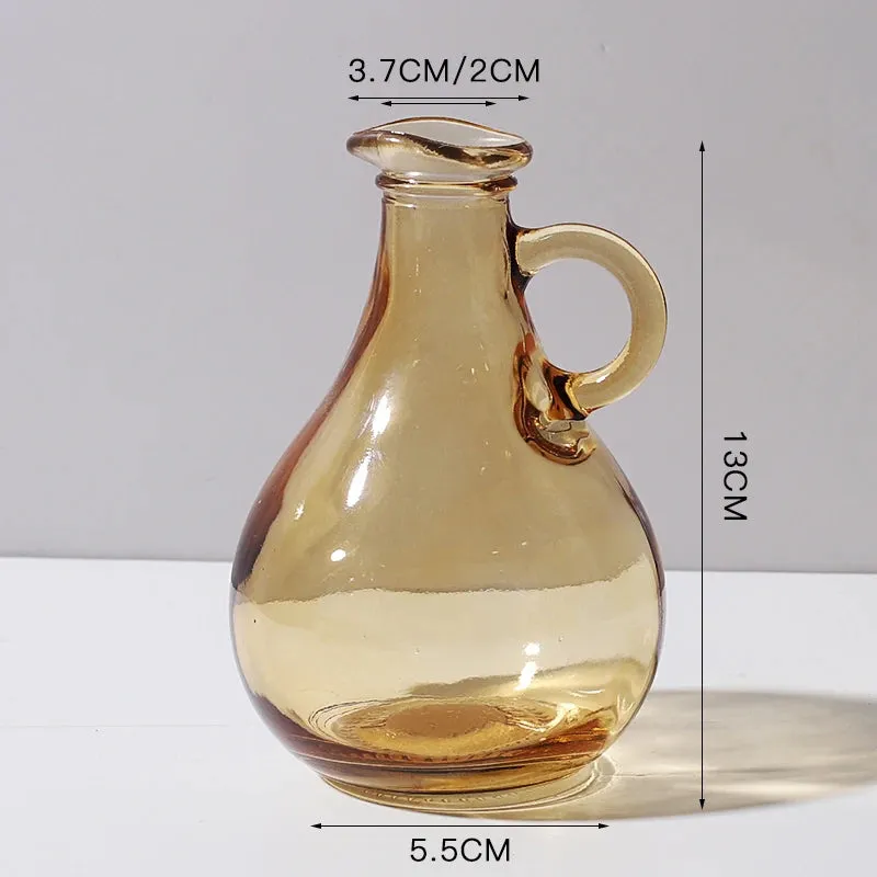 Transparent Glass Vase Desktop Flower Holder Decoration
