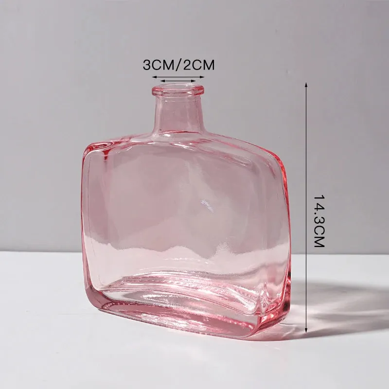 Transparent Glass Vase Desktop Flower Holder Decoration