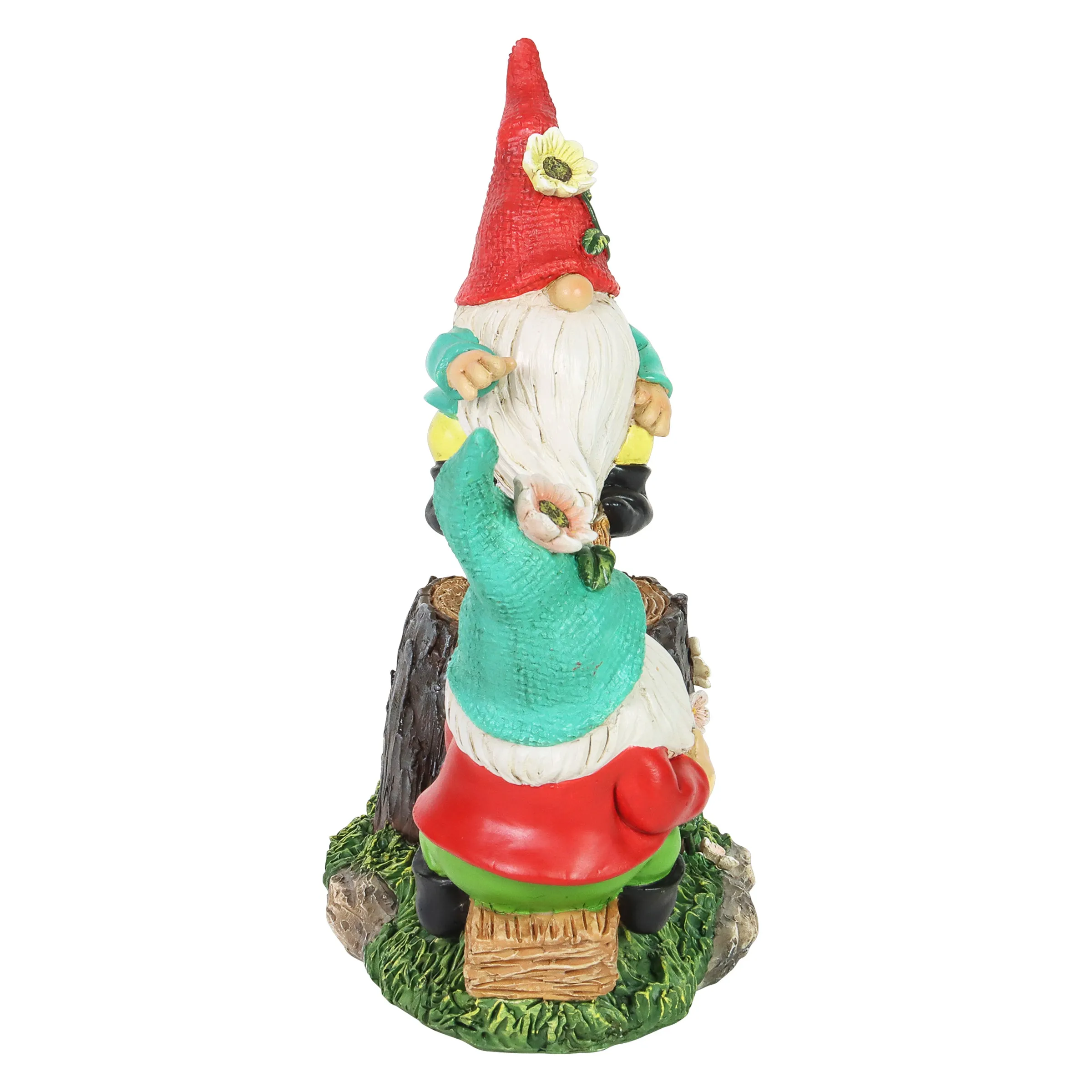 Two Can't See Hat Seesaw Gnomes Garden Statuary, 10.5 by 9 Inches