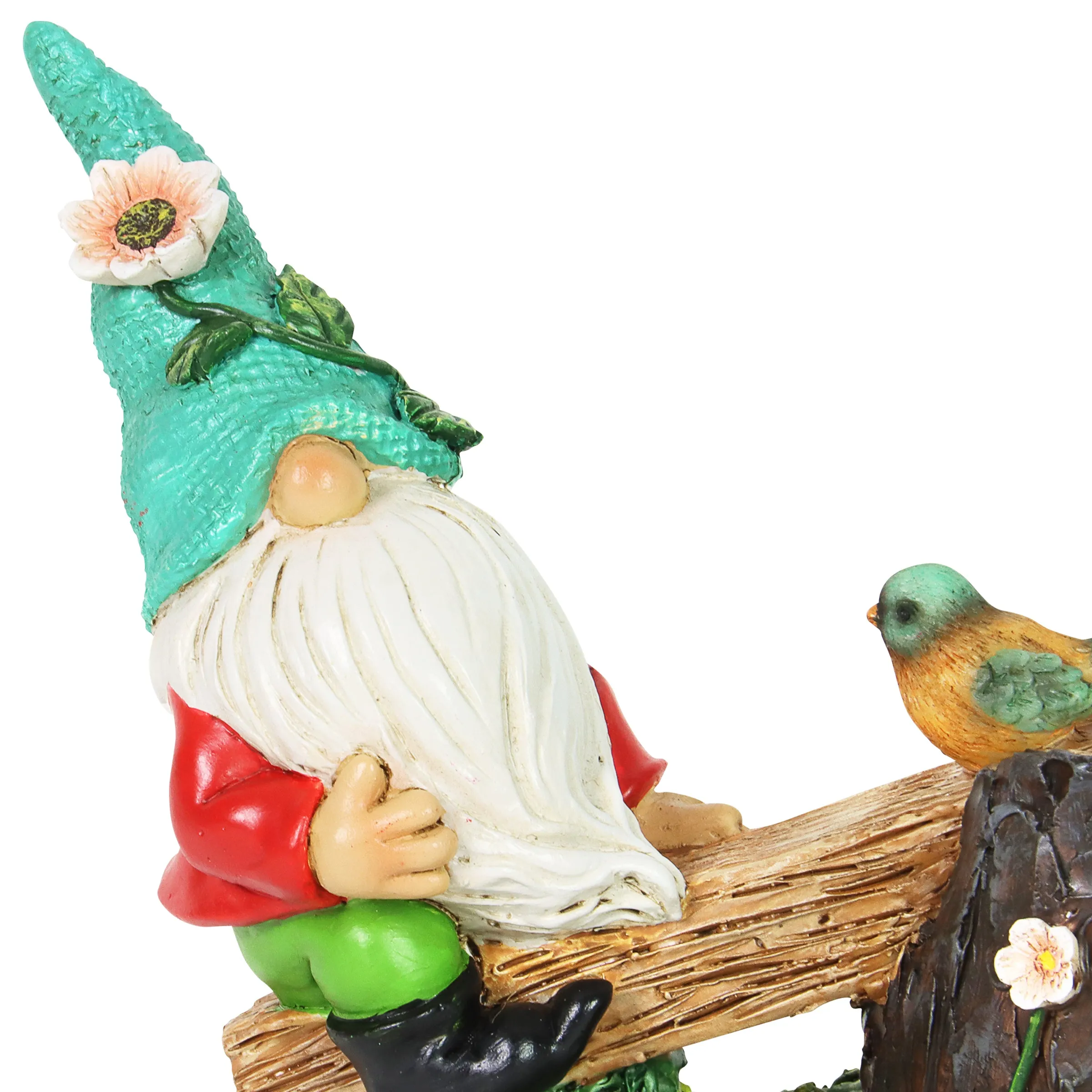 Two Can't See Hat Seesaw Gnomes Garden Statuary, 10.5 by 9 Inches
