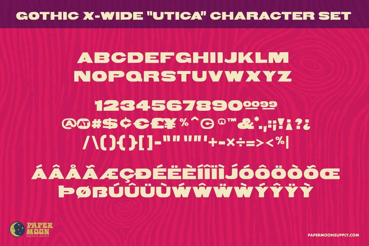 Utica Vintage Letterpress Font