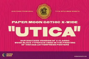 Utica Vintage Letterpress Font