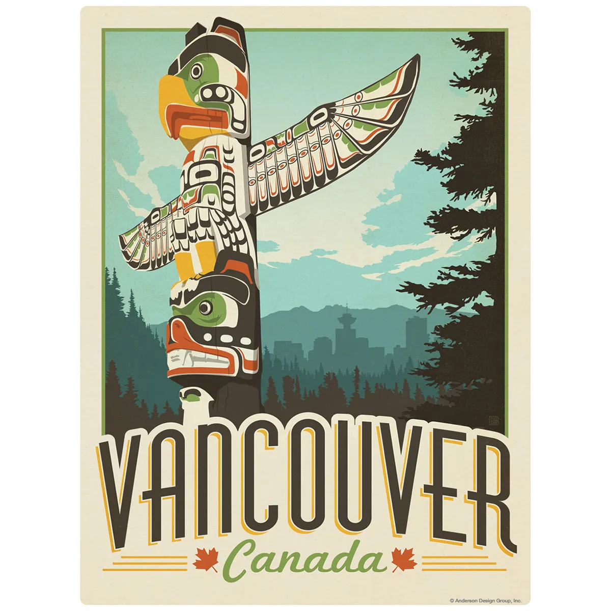 Vancouver Canada Totem Pole Decal
