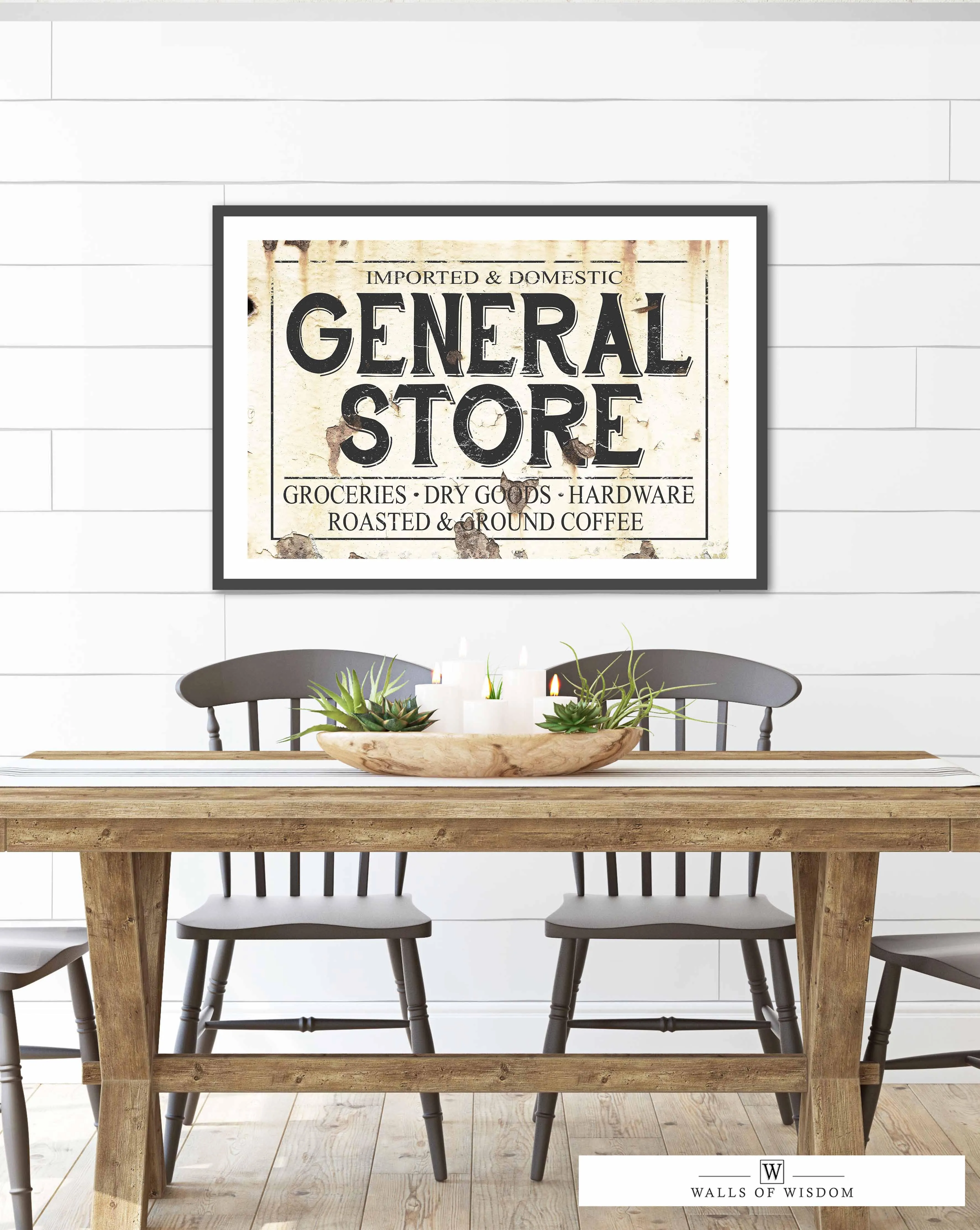 Vintage General Store Poster Print - Old Timey Rustic Signs