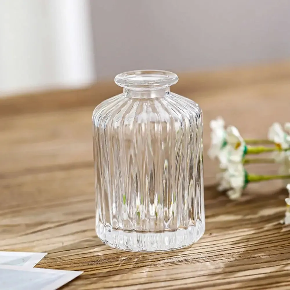 Wedding Embossed Glass Flower Vase