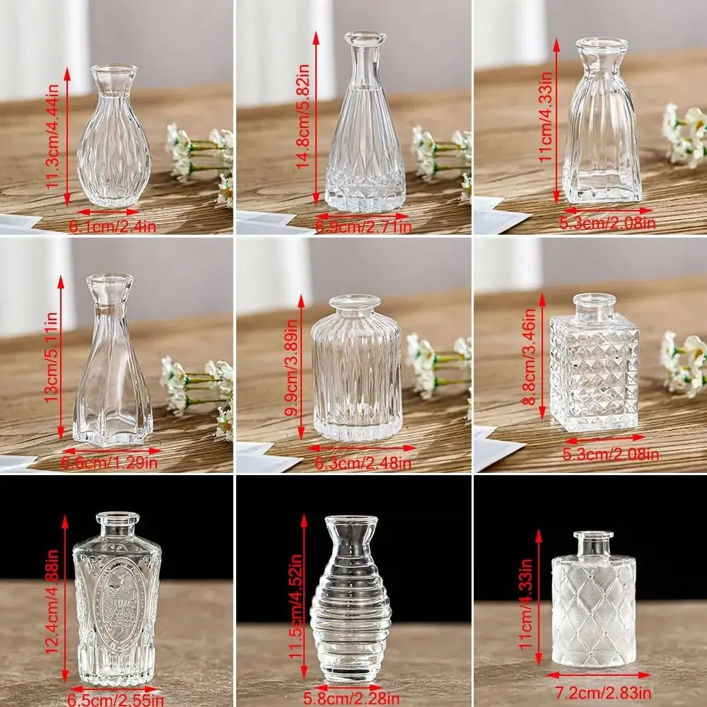 Wedding Embossed Glass Flower Vase