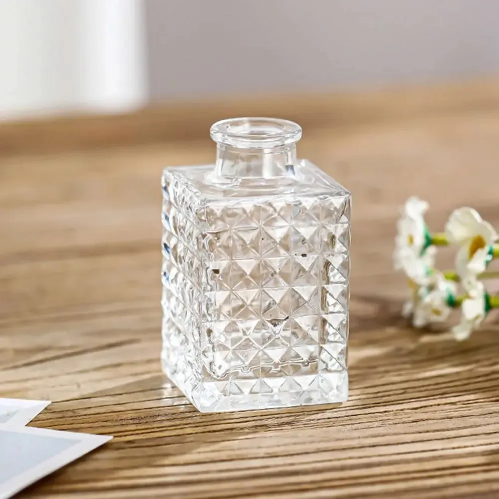 Wedding Embossed Glass Flower Vase