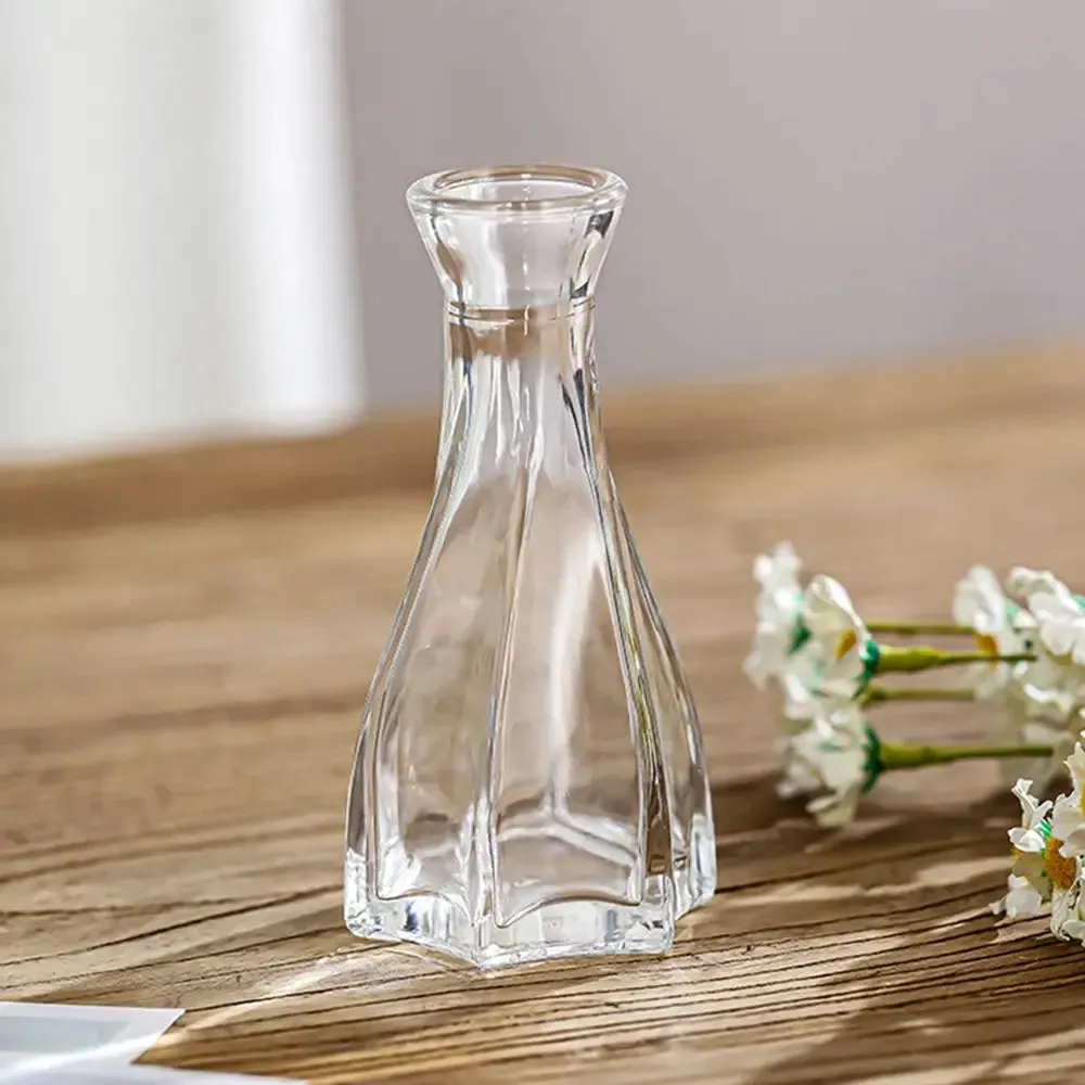 Wedding Embossed Glass Flower Vase