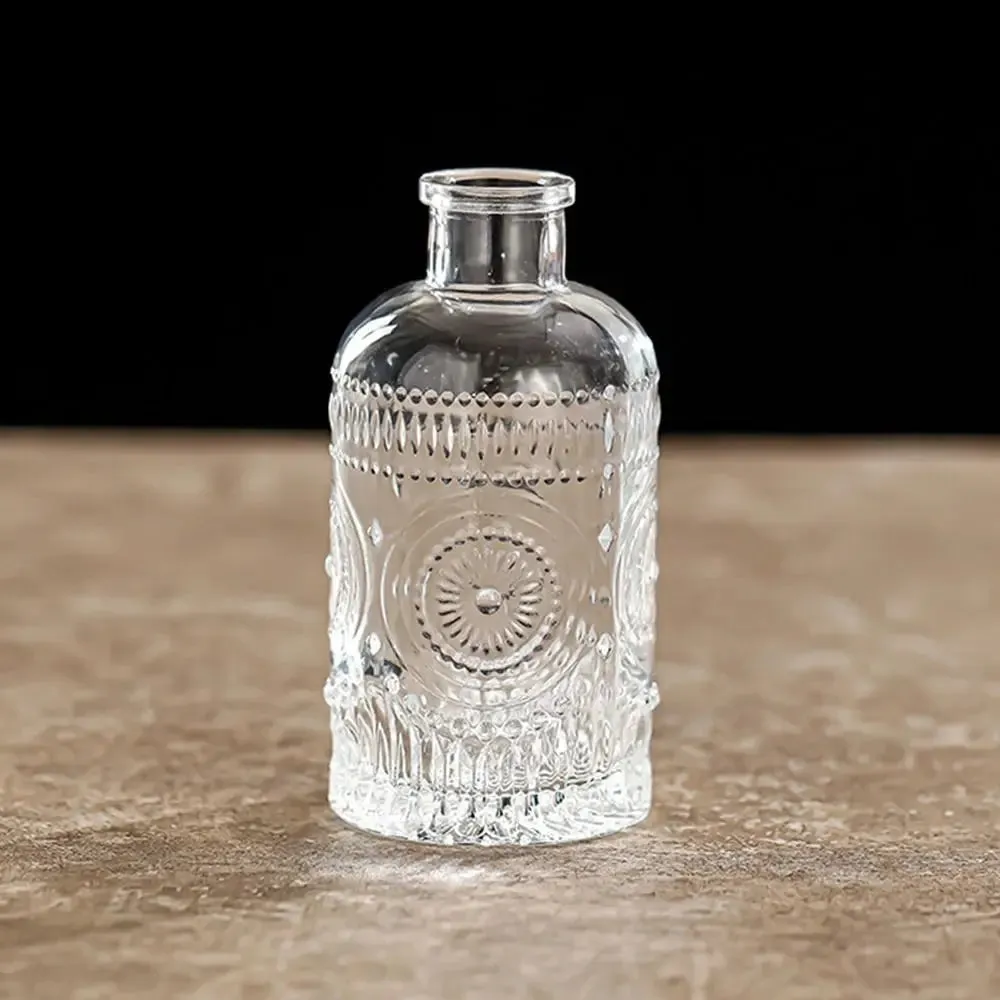 Wedding Embossed Glass Flower Vase