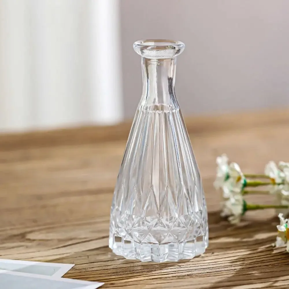 Wedding Embossed Glass Flower Vase