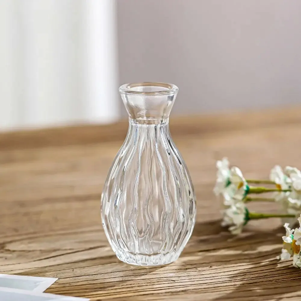 Wedding Embossed Glass Flower Vase