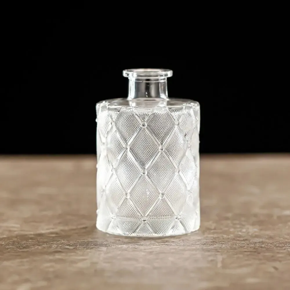 Wedding Embossed Glass Flower Vase