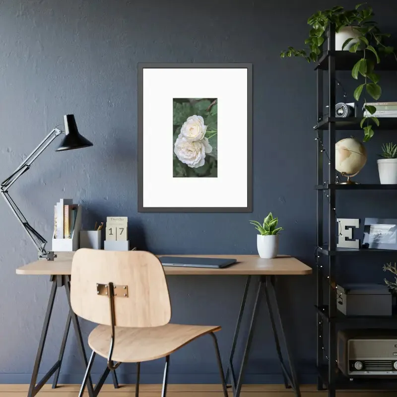 White Roses Framed Paper Posters Fine Art Paper