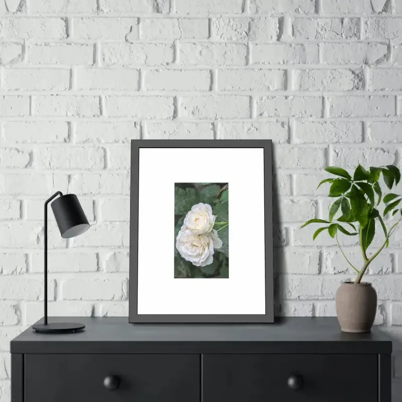 White Roses Framed Paper Posters Fine Art Paper